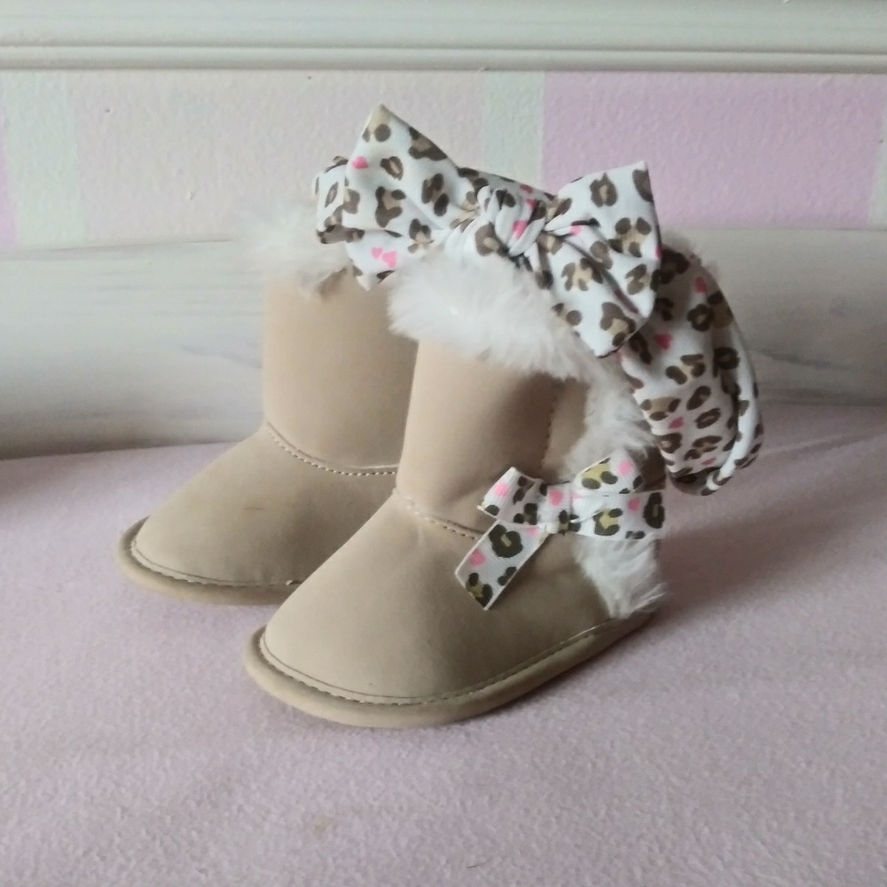 Cute Baby Boots with Matching Head Band
